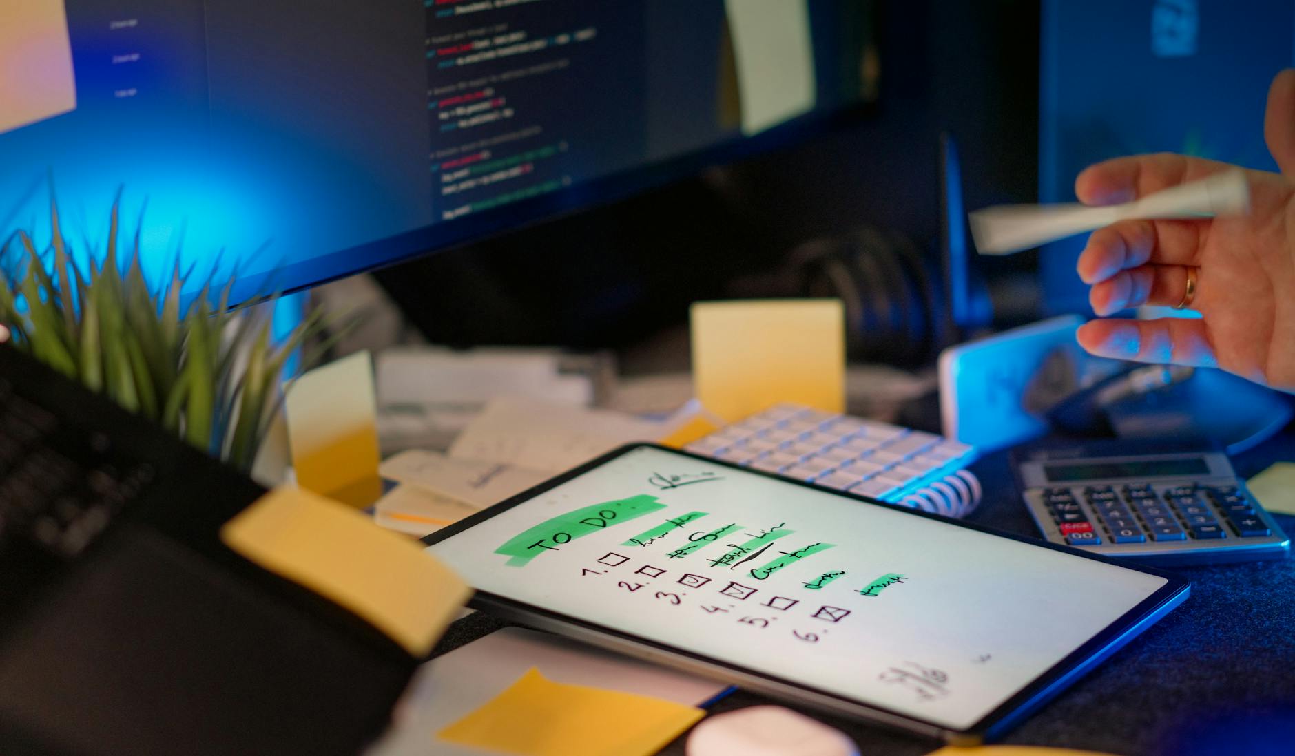 Checklist Digital Tablet Task Management Workspace