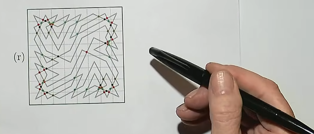 Donald Knuth — Screenshot showing 69 intersections for Knight's Tours from Christmas lecture 2025 (via Stanford Online YouTube channel)
