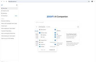 Zoom brings its AI assistant to the web with access to free users