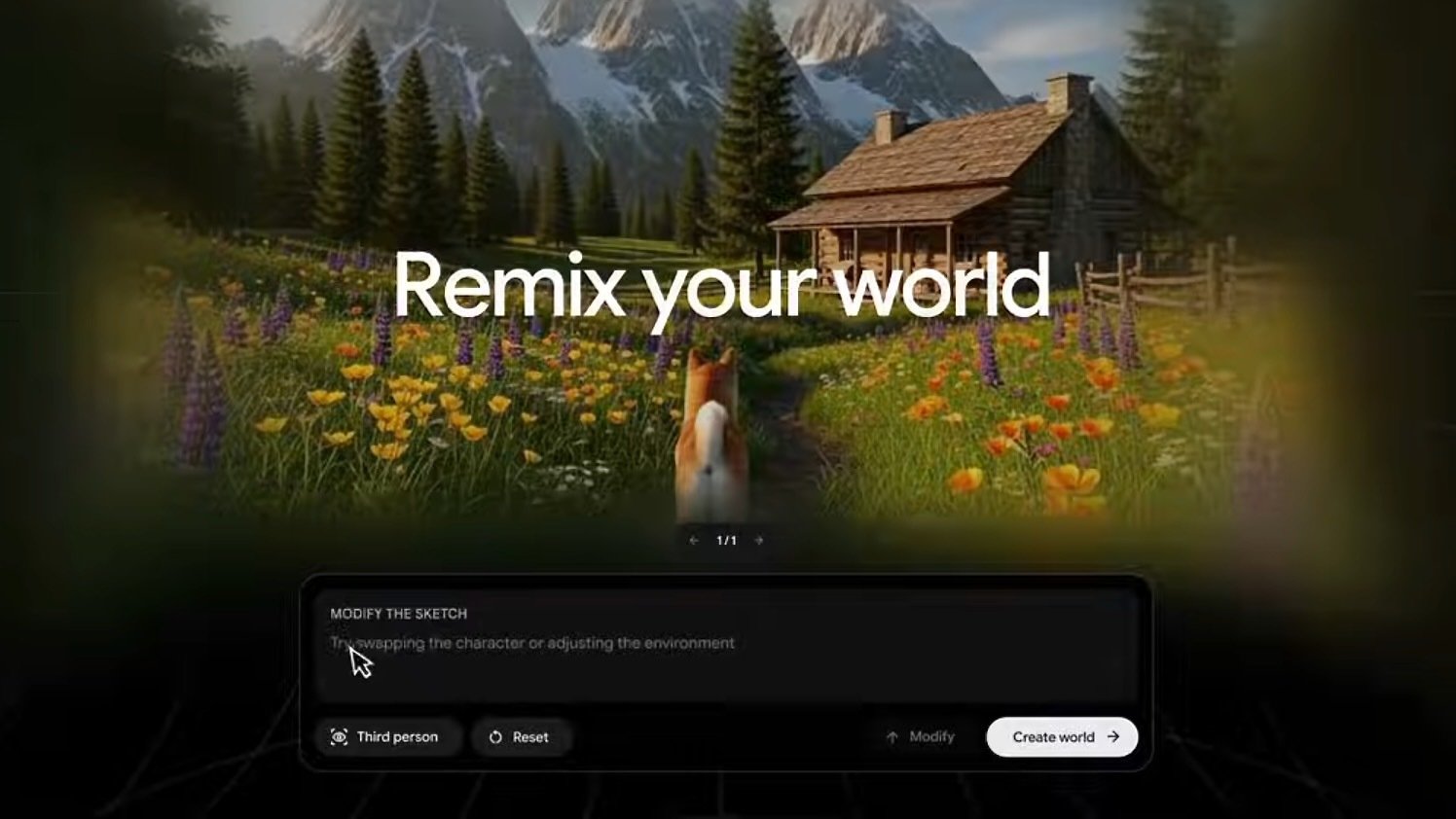 screenshot from video promoting project genie