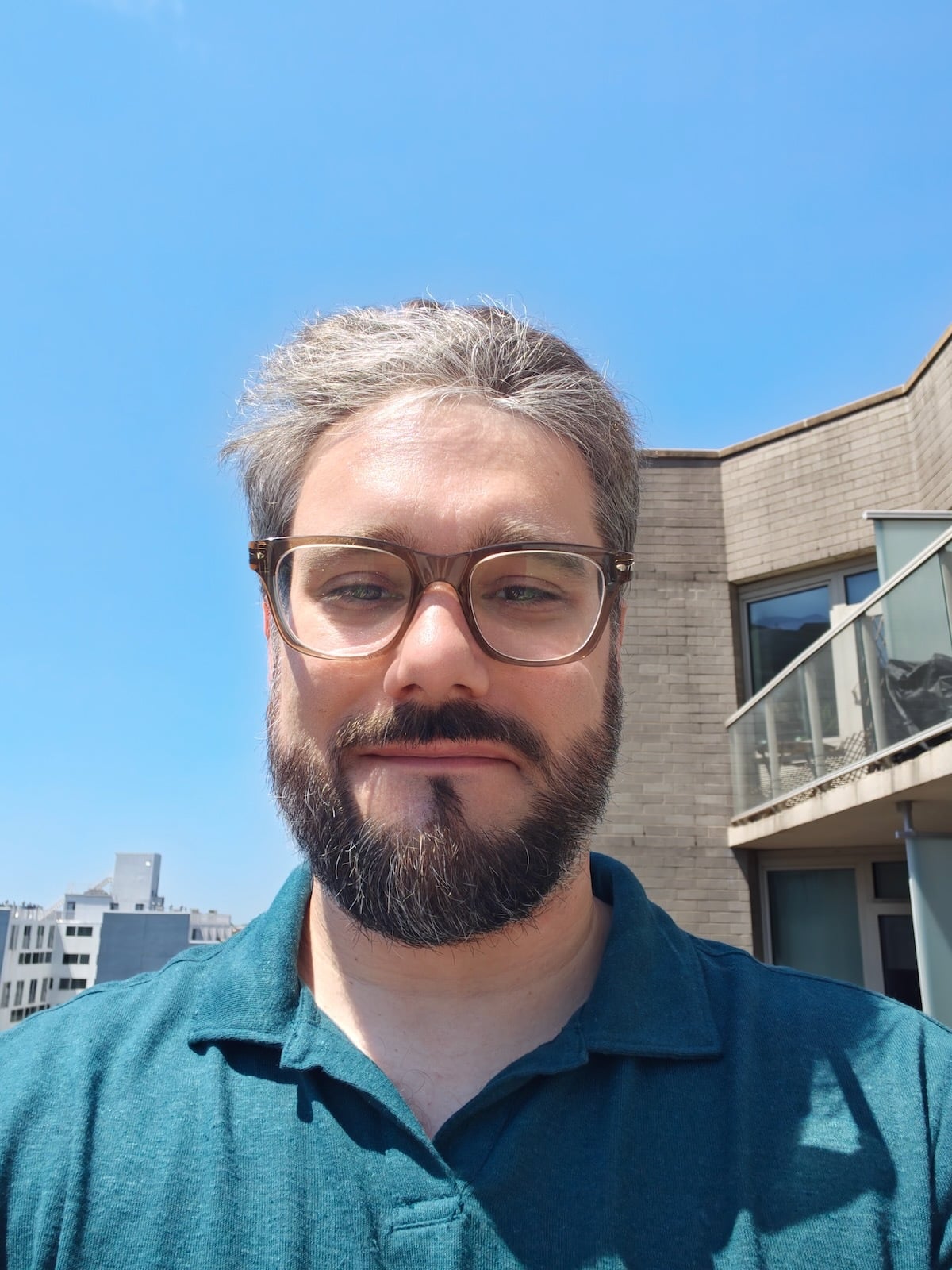 Timothy Beck Werth selfie on balcony