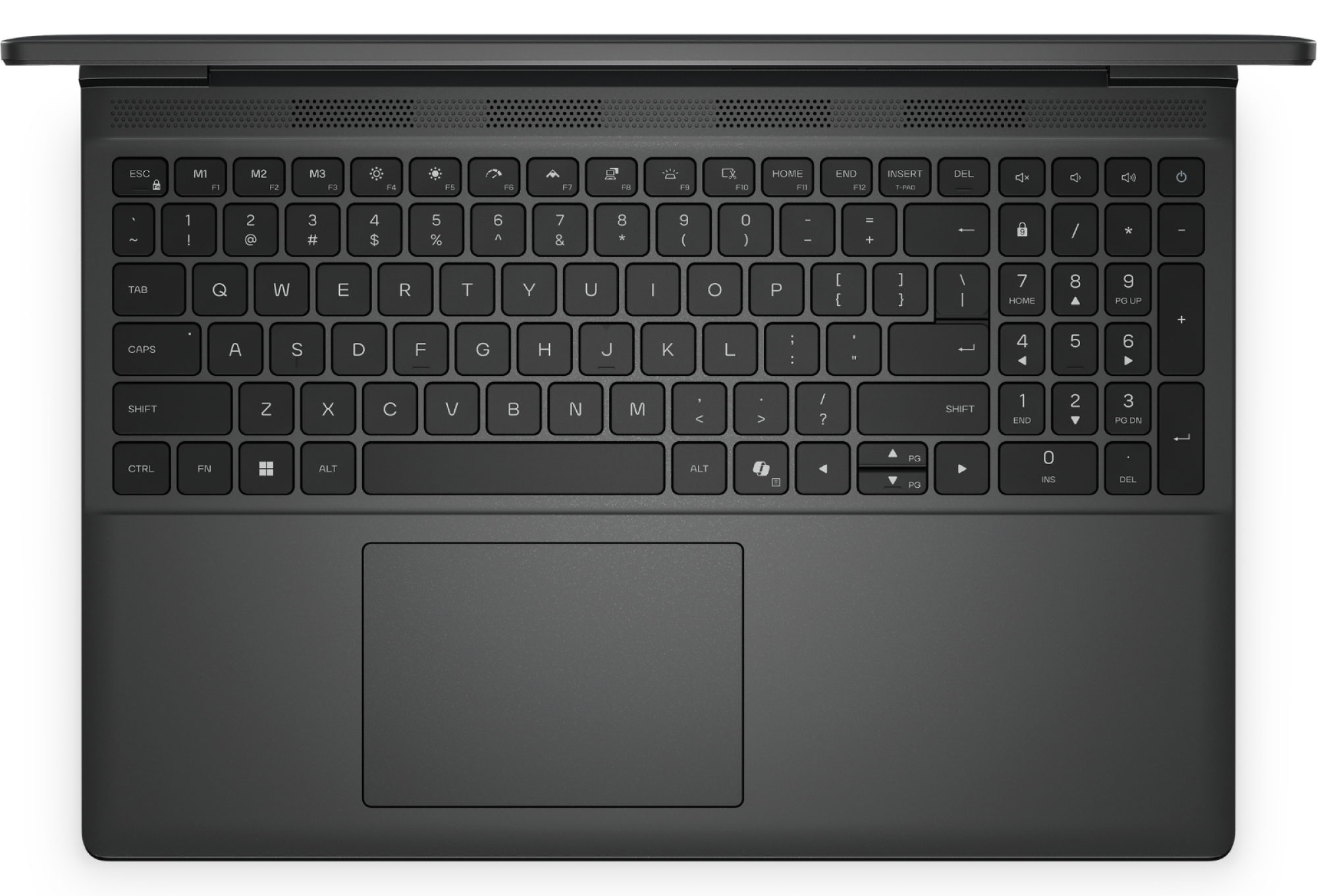 a top-down view of the alienware 15