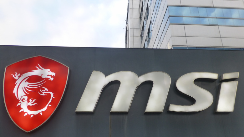 MSI logo on a building.