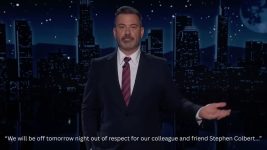 Jimmy Kimmel gives a moving farewell to Stephen Colbert