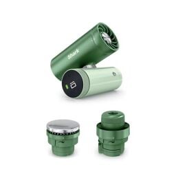 Shark ChillPill – The Only 3-in-1 Personal Cooling System with Fan, InstaChill Cooling Plate & Dry-Touch Mist – Portable, Handheld, Drops Skin Temp Up to 16°F, 10 Speeds, Matcha, FA022GN