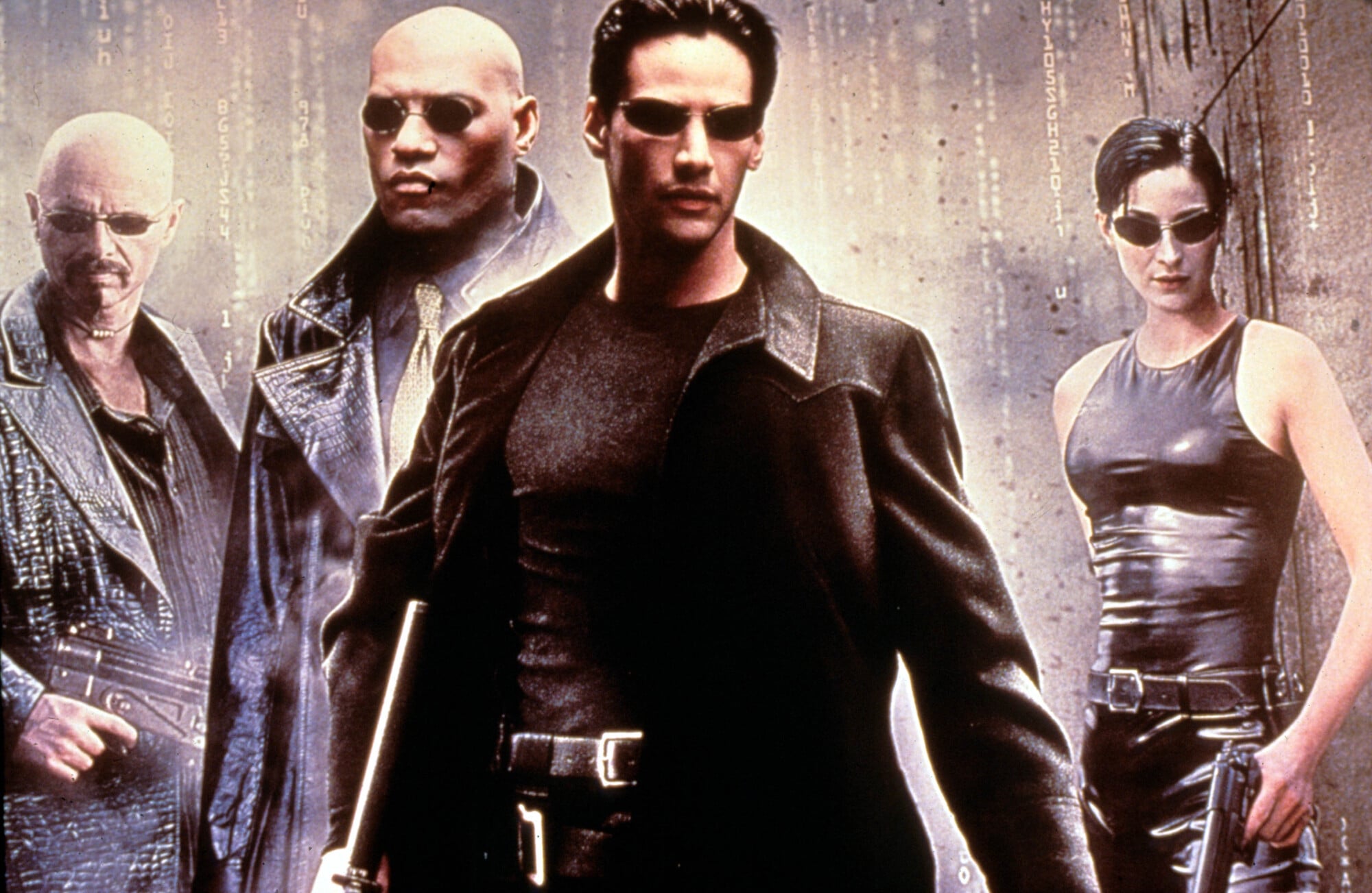 The Matrix, Joe Pantoliano, Laurence Fishburne, Keanu Reeves, Carrie-Anne Moss