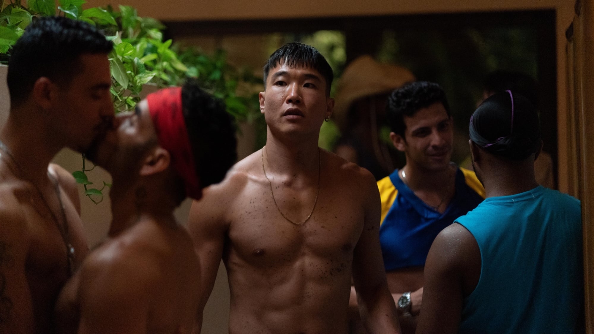 Joel Kim Booster in "Fire Island."