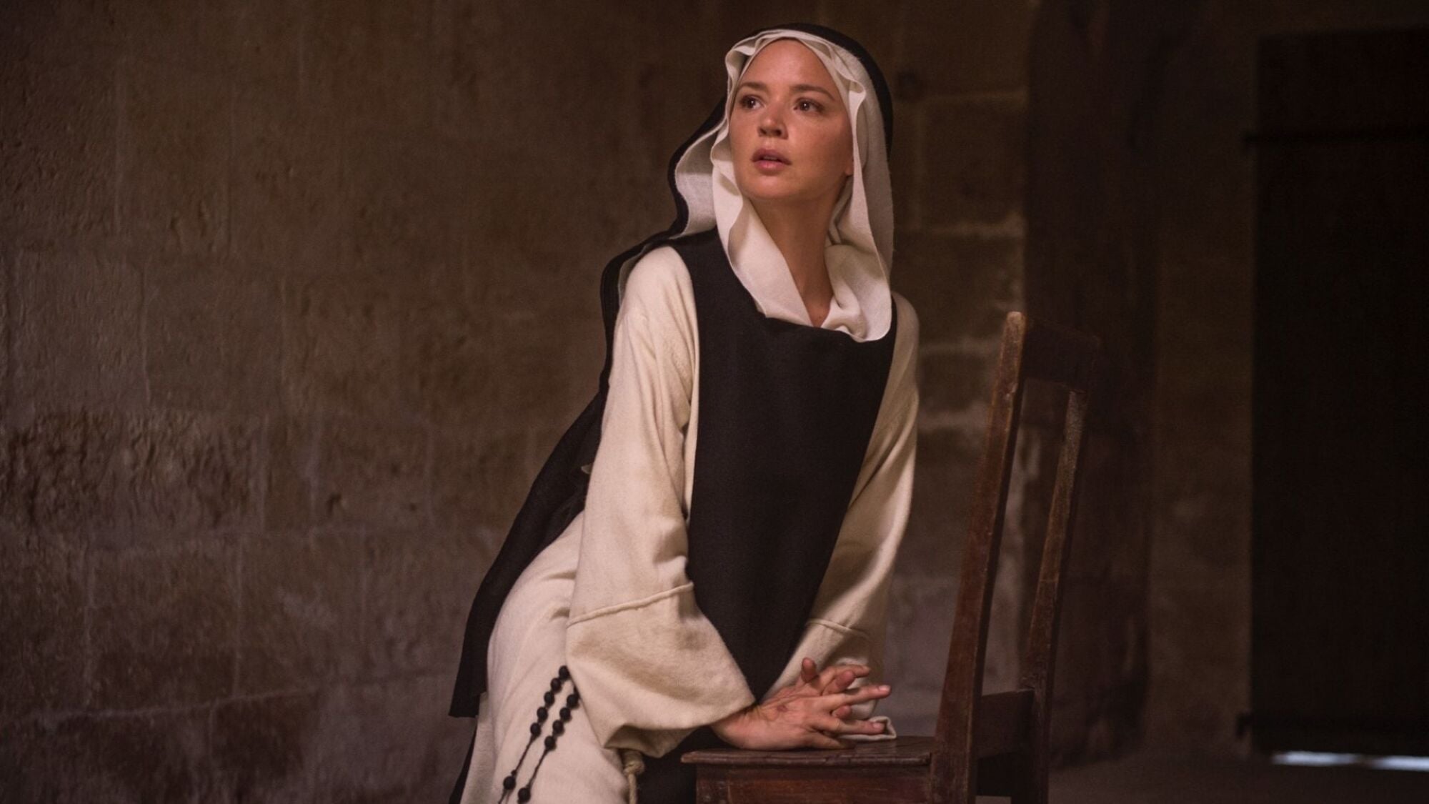 Virginie Efira as a nun in "Benedetta"