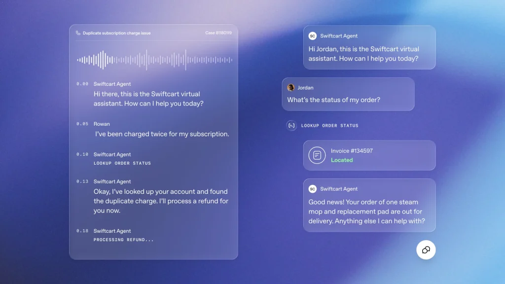 AI agent verifies a customer, resolves duplicate charge