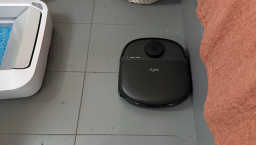 eufy c28 robot vacuum on bathroom floor