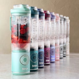 ninja portable blenders lined up in a row
