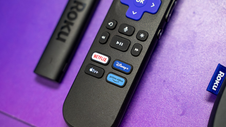 Roku remote control with streaming stick