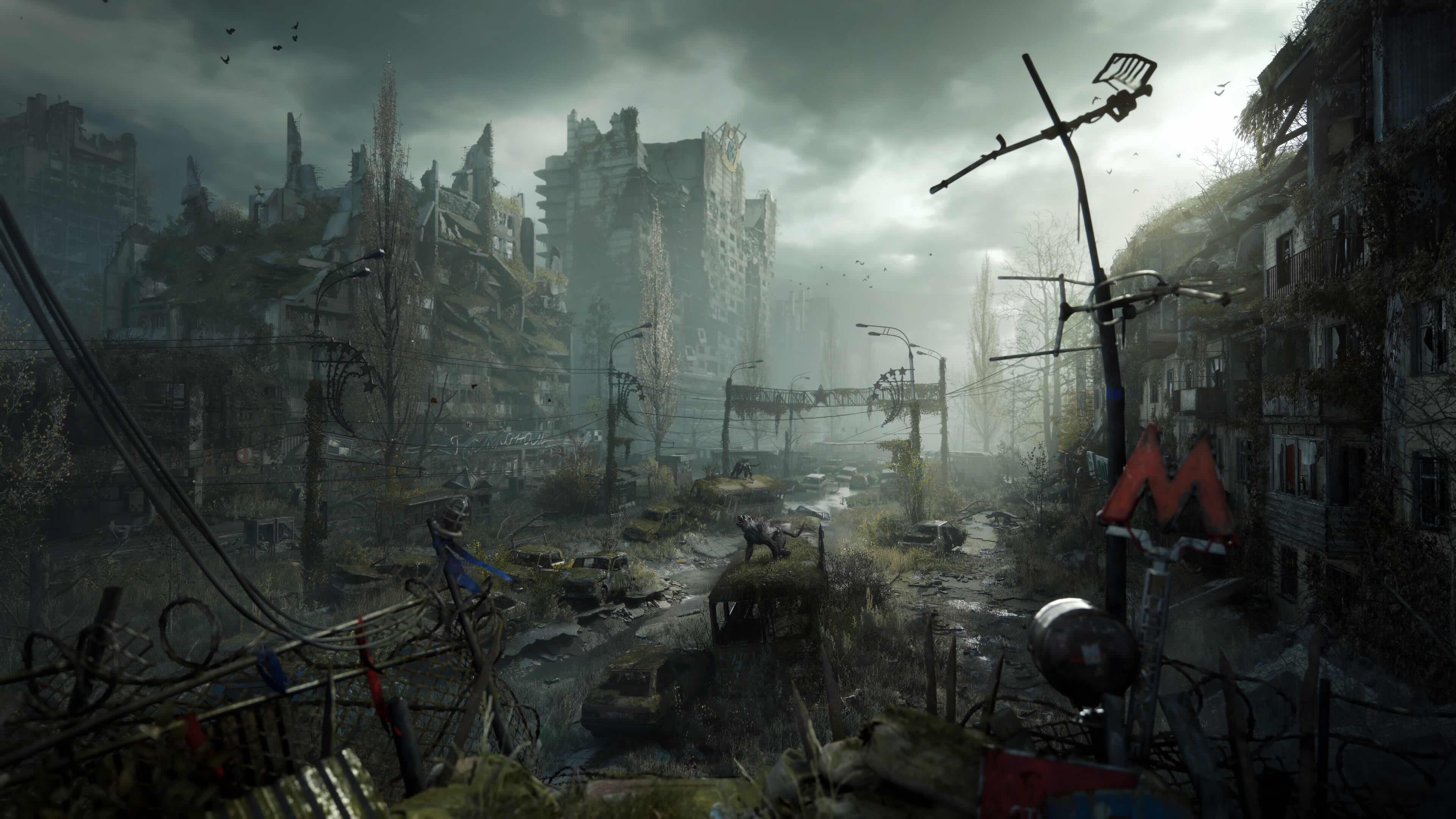 Shot of a devastated Moscow.