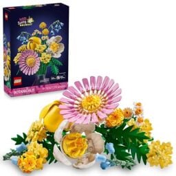 LEGO Botanicals Petite Sunny Bouquet Flower Set - Building Toy for Kids 9+ - DIY Floral Arrangement - Room Decor - Birthday Gift Idea for Girls & Boys - Faux Bluebells, Tulip, Daisy, and More - 10347