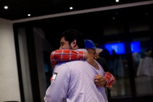 Photo hugging face incident