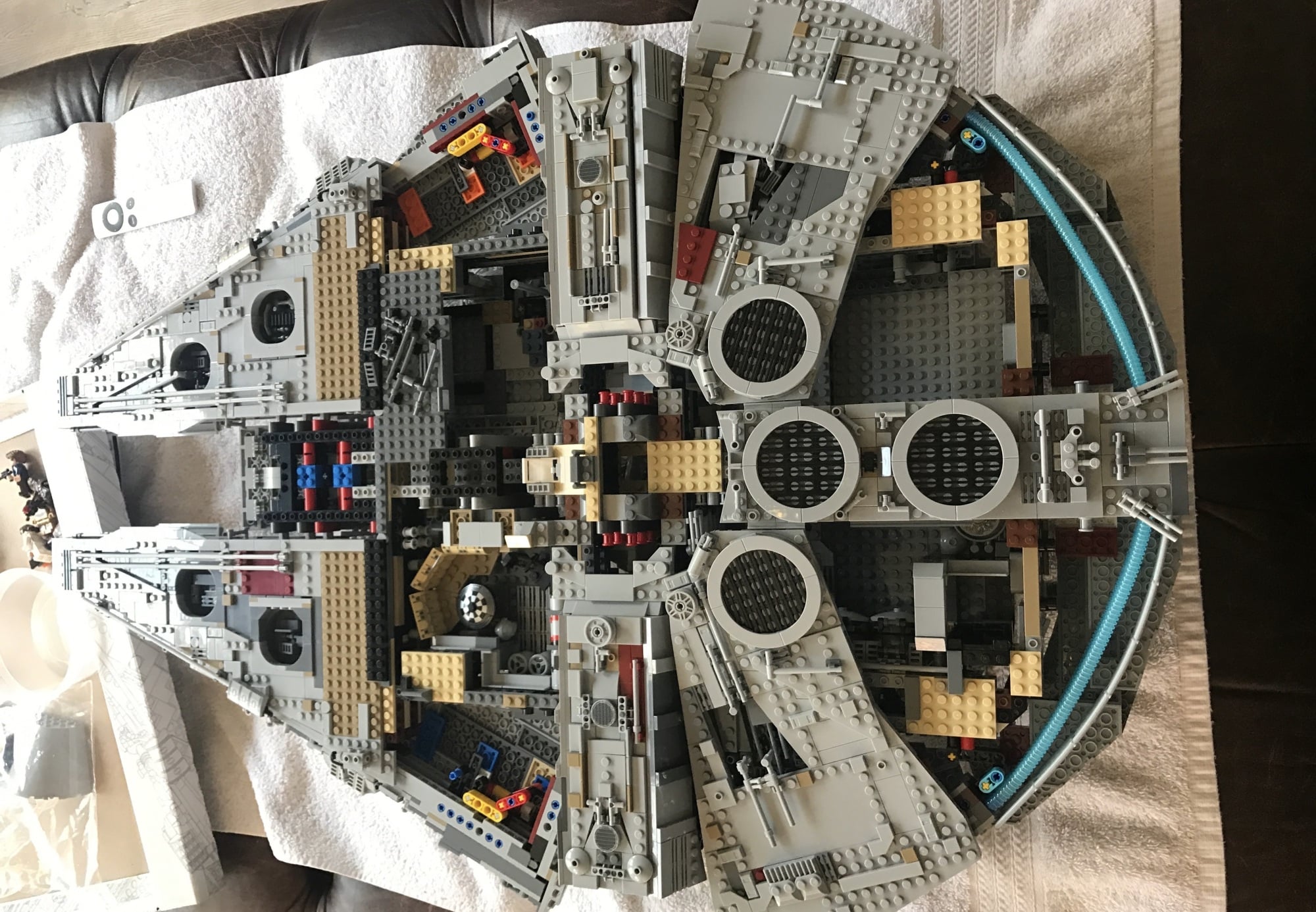 interior shot of Millennium Falcon lego