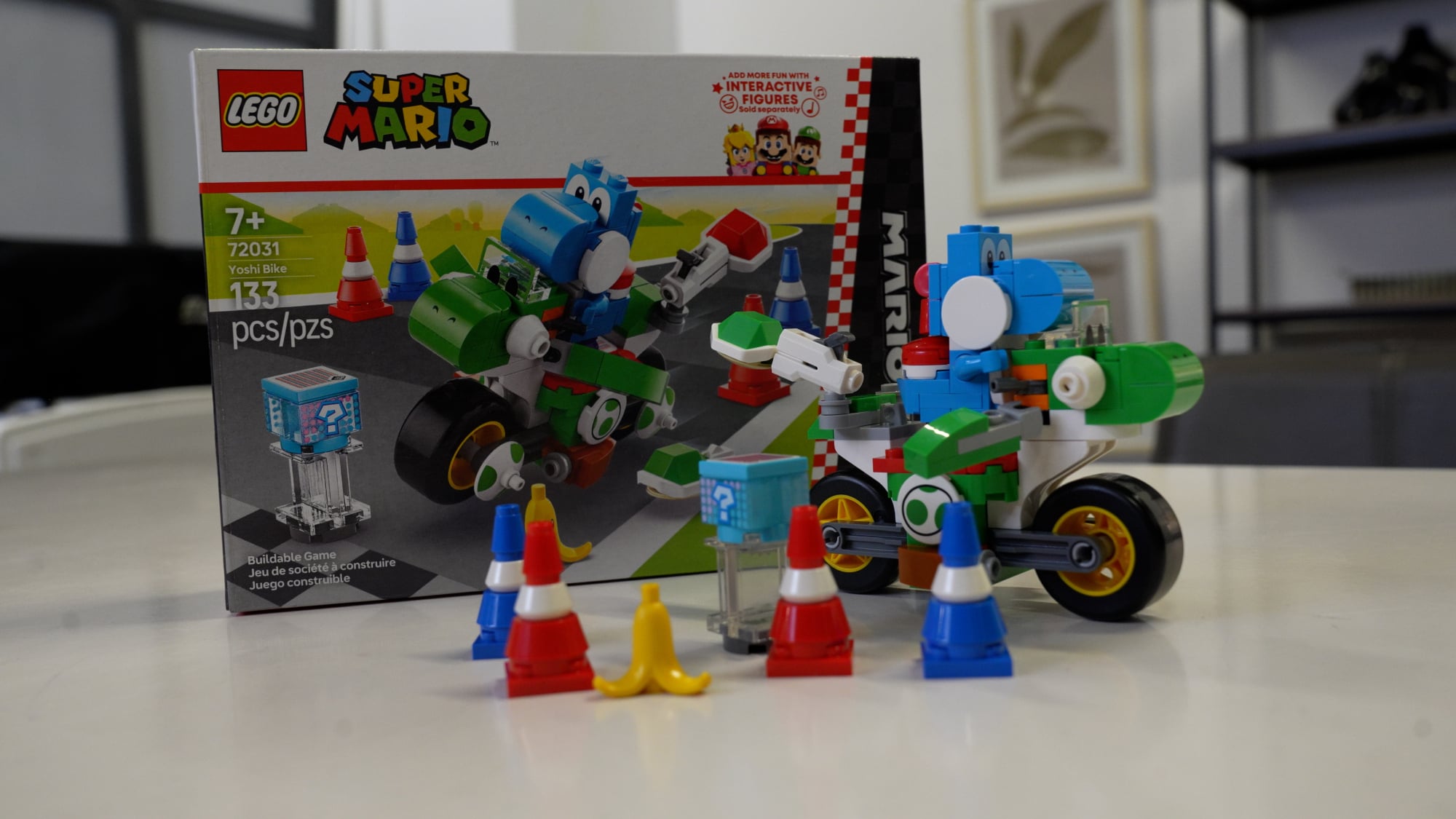 Lego Super Mario: Mario Kart Yoshi Bike with box and accessories