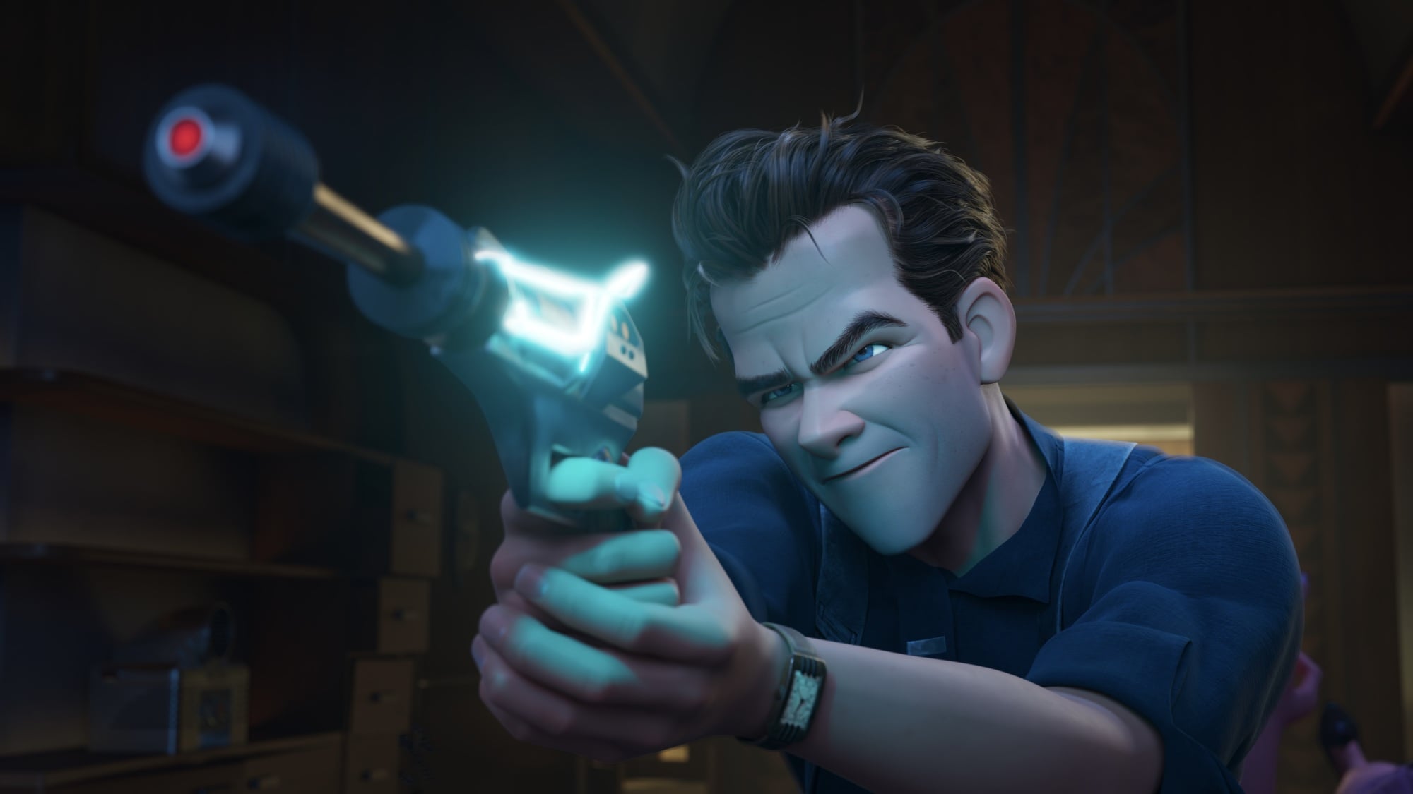 Ray Gunn holds a blaster in "Ray Gunn."