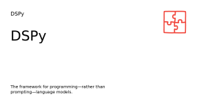 DSPy – Program, don't prompt, your LLMs