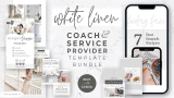 White Linen Canva Coaching & Service Provider Template Bundle This bundle of 300+ templates provides everything you need as a course creator or service provider.